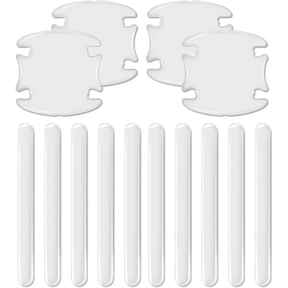 Car Door Handle Protector, 14PCS Recessed Door Handle Film Protector for Auto Car Paint Guard Prevent Scratches (Clear)
