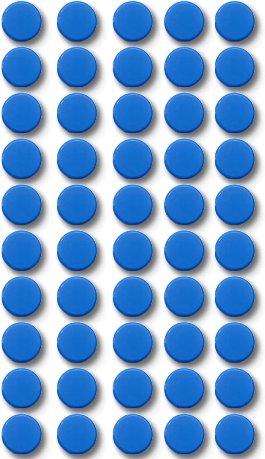 Office Blue 50 Pack, Heavy Duty Round Refrigerator Whiteboard