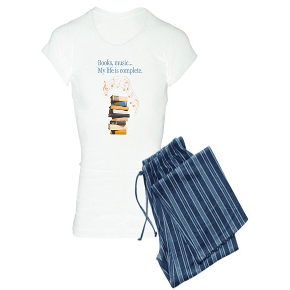 CafePress - Books And Music Pajamas - Women's Light Pajamas