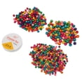 thumbnail image 1 of Colored Wooden Beads, Round Composite Wood Wooden Beads Bulk 601 Pcs With Fish Wire For DIY Craft Project, 1 of 8