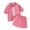 Pink, variant on Utlike Girls 2-Piece Outfit Sets Kids Outfits Button Down Short Sleeve Collared Shirt Shorts Set 7 13 Years Girls Comfort Fit Sets Size 8 Years-9 Years