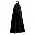 thumbnail image 6 of THDHVS Maxi Dress,Solid Color Halter Backless Loose Dress Casual Beach Vacation Style for Summer,Summer Dresses for Women Black S, 6 of 6