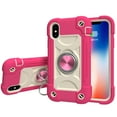 thumbnail image 2 of Dteck iPhone XR 6.1-inch Case ,Shock-Proof Cover Compatible with Magnetic Car Mount Kickstand,Hybrid Rubber Rugged Protective PC Back Phone Case for Apple iPhone XR 6.1",Rose, 2 of 8