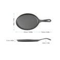 thumbnail image 2 of HAWOK Cast Iron Fajita Plate Sizzler Pan, Pre-seasoned Cast Iron Skillet, Set of 6, 2 of 8
