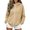 Khaki, variant on Vivianyo HD Women's Full Zip Fleece-lined Hooded Sweatshirt, Long Sleeve Drawstring Outerwear for Women, Fall Winter Casual Hoodie with Pockets for Errands and Outdoor Walks, Sizes S-3XL