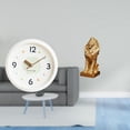 thumbnail image 2 of Reloj de pared silencioso sin , figura de león de resina con manecillas de madera, adecuado para sala de estar, dormitorio, oficina, decoración, 2 of 8