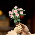 thumbnail image 4 of Bridal Bouquet For Wedding Fake Roses With Gradient Mini Artificial Flowers Arrangement For Living Room Table Decor 11.81 in x 7.87 in x 3.94 in, 4 of 6