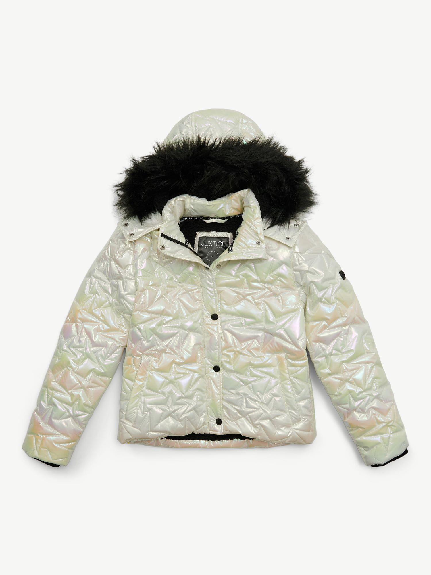 Justice Girl's Star Puffer Bomber, Sizes XS - XL