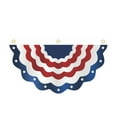 thumbnail image 2 of Deeceymbur Independence Day Scalloped Flag Star And Stripe Printed Yard Fence Hanging For Indoor And Outdoor Use With Canvas Header And Eyelets, 2 of 6