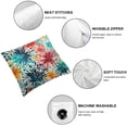 thumbnail image 4 of Jiayy Flower Throw Pillow Covers  - Watercolor Floral Cushion Cases Set of 2 Modern Art Pillowcases Fireworks Shaped Flowers Decorative Pillow Cover for Couch Bedroom, 4 of 6