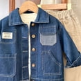 thumbnail image 6 of MXIEZI Toddler Kids Boys Autumn Denim Jacket Spring Long Sleeve Button down Jean Coat 1-8Y, 6 of 8