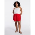 thumbnail image 2 of Time and Tru Women's Linen Blend Shorts, Sizes XS-XXXL, 2 of 6