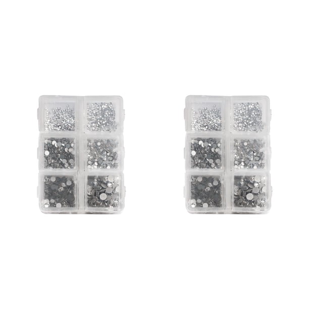 Seitruly 1 bolsa de cristal de cristal, pequeños y llamativos diamantes de imitación para uñas de fondo plano, artesanía DIY, diferentes estilos para Type2 NO2 Seitruly CBP253381