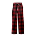 thumbnail image 2 of JGNGSHN Men's Pajama Bottoms Plaid Pajamas Pants for Men Soft Long Lounge Pj Sleep Pant with Pockets, 2 of 5
