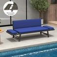 thumbnail image 4 of Costway Outdoor Convertible Sofa Daybed with Adjustable Armrests Removable Cushions Navy, 4 of 10