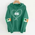 thumbnail image 3 of St Patricks Day Sweatshirt Women Heart Shamrock Shirt Irish Green Hoodies Long Sleeve Drop Shoulder Tops Cute Pullover with Pocket, 3 of 3