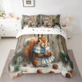 thumbnail image 2 of Homewish Cute Squirrel 7-Piece Twin Bedding Sets,Brown Pine Cone Bedding Comforter Set,Rustic Farmhouse Cabin Sheet Sets For Boys Girls,Ultra Soft Home Decor Reversible, 2 of 8