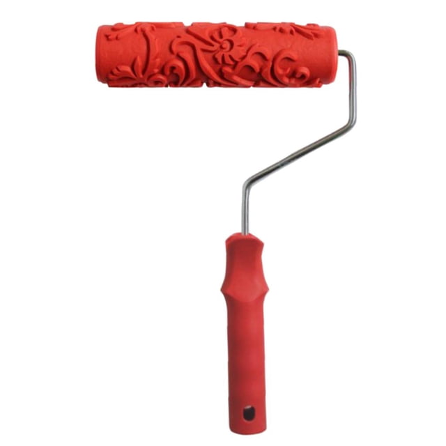 7 Pulgadas Varios En Relieve Floral Grano Arte De Pared Decoración DIY Herraentas Del Cepillo Pintura Pintura Mural Manga Del Rodillo C 5 Baoblaze Rodillo de pintura de la decoración de la pared de DIY