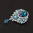 thumbnail image 3 of Gran Vintage cristal colgante gota boda nupcial joyería broche Pin pta oro Hugo  Crystal broche, 3 of 5