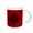 White, variant on 3drose, a Diamond Shape of Roses with Flourish Frames on Red, 11oz Mug