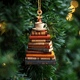 thumbnail image 2 of 2D Acrylic Flat Printing Books Pendant Home Tree Window Hanging Decor Gift For Book Lovers Creative Book Christmas Tree Ornament, 2 of 5