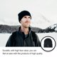 thumbnail image 2 of Sonducket Gorro con letras decorativas de algodón, gorro cálido, cómodo, transpirable, para otoño e invierno, decoración informal, gorros Sombreros Signo blanco negro Sonducket AP013403-02, 2 of 6