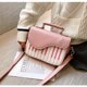 thumbnail image 3 of Bolso pequeño cuadrado con bordado en contraste de colores a la moda, bolso de mano pequeño con notas de piano y personalidad dulce para mujer, 3 of 4