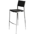 thumbnail image 2 of Home Square Aaron 30" Faux Leather Bar Stool in Black and Silver - Set of 3, 2 of 4