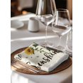thumbnail image 6 of Sunflowers Pastoral Cloth Napkins Set of 8 Reusable Dinner Napkins, Bees Country Botanical Retro Beige Cocktail Napkin Washable Table Napkins for Wedding/Holiday Party/Baby Shower 20"x20", 6 of 7