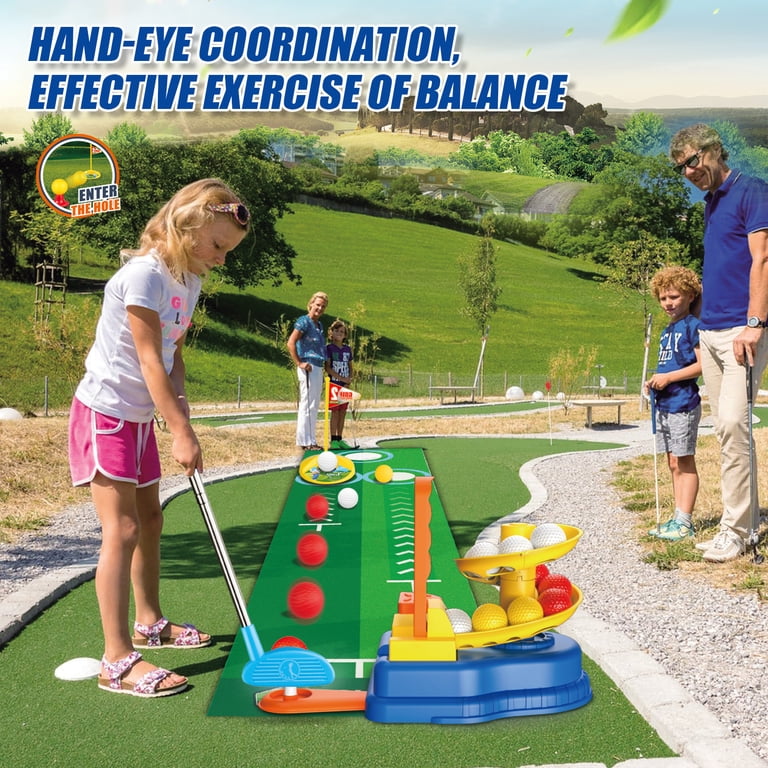 beefunni, Kids Golf Set, 3 adjustable clubs, Multicolor - Walmart.com