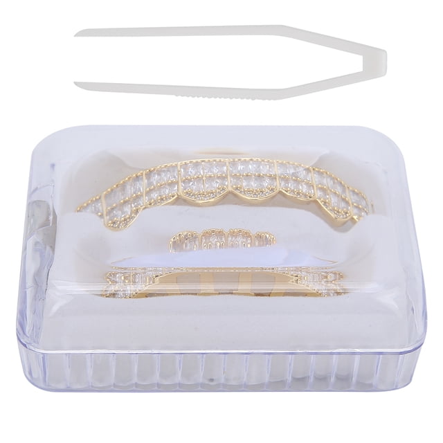 Hip Hop False Teeth,GoldPlated Brass Hip Hop Hip Hop Teeth Brace Hip Hop Teeth Set Seamless Integration