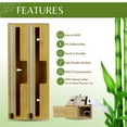 thumbnail image 3 of Convenian 2 in 1 Bamboo Foil and Plastic Wrap Organizer, Plastic Wrap Dispenser with Cutter, Compatible with 12 Roll for Plastic Wrap, Wax Paper, and Aluminum Foil Organization and Storage, 3 of 7
