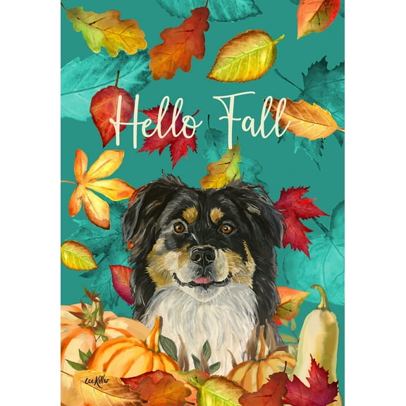 Border Collie - Hippie Hound Studios Fall Garden Flag