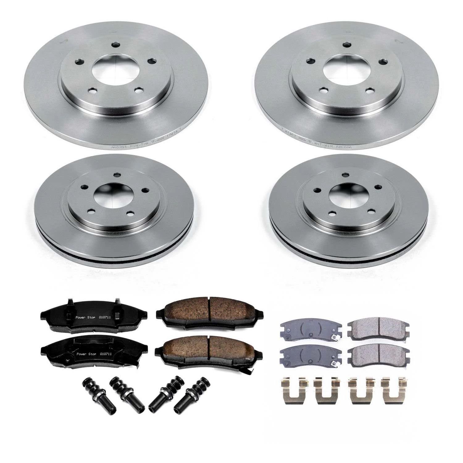 Power Stop Front and Rear Stock Replacement Brake Pad and Rotor Kit KOE5454