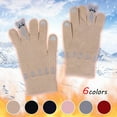 thumbnail image 3 of OAVQHLG3B Gloves Winter Women's Cold And Windproof Animal Pattern Plush Warm Knitted Finger Gloves, 3 of 4