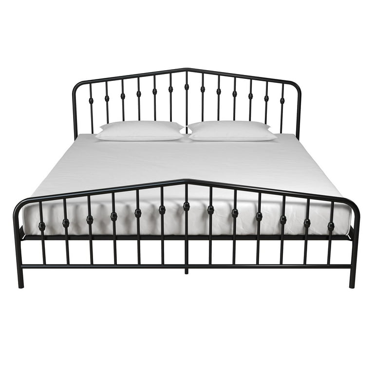 Novogratz Bushwick King Metal Bed Black