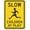 3M Reflective 12 Year Durability, variant on 8 x 12 inch “Slow - Children at Play” Metal Sign, Screen Printed, 63 mil Laminated Rustproof Aluminum, Black and Yellow