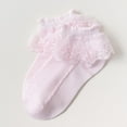 thumbnail image 2 of Toddler Baby Girls Ruffle Lace Ankle Cotton Dress Breathable Ankle Socks, 2 of 2