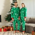 thumbnail image 3 of 2023 New Winter Christmas Pajamas Warm Thicken Zipper Jumpsuits Rompers Flannel Fleece Overalls Xmas Family Look Soft Sleepwear, 3 of 4