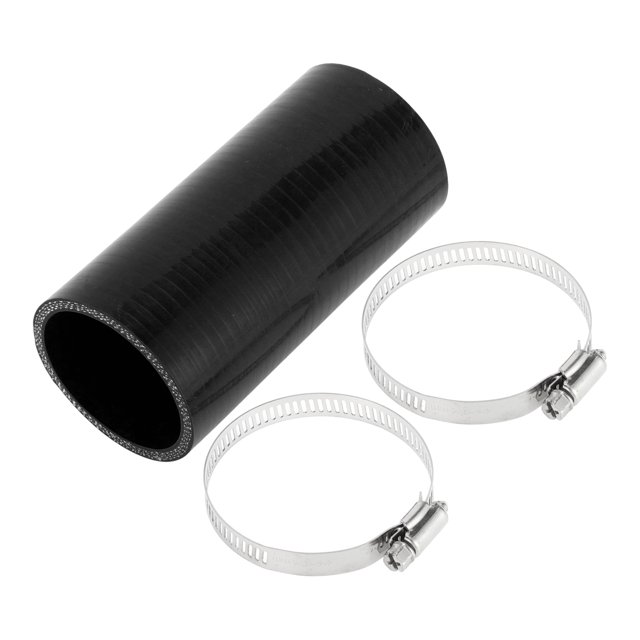 Ofertas Únicas 1 Juego Manguera de Silicona para Coche Negra de 51 mm 2.01" ID 127 mm 5" Longitud 0° con Abrazaderas Universal