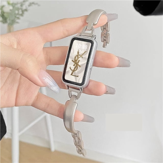 LEEYNEER Convient aux Bracelets Huawei 8/9 Bracelets en D Bracelets en Métal Bracelets en Forme de Croissant Bracelets pour Femmes Bracelets Huawei 10