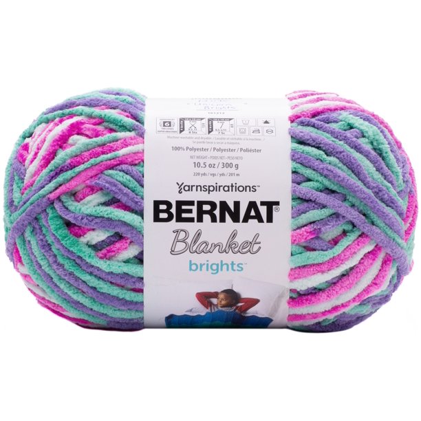 Bernat Blanket Brights Big Ball YarnUnicorn Bright