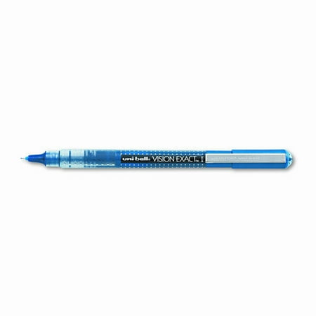 UNI-BALL Vision Exact Stick Roller Ball Pen, Translucent Barrel, Blue Ink, Micro Fine