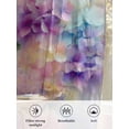 thumbnail image 6 of Sheer Curtains 54 Inch Length, Pink Purple Floral Semi Sheer Curtains Light Filtering Window Treatment, Spring Hydrangea Flower Vintage Botanical Privacy Voile Drapes for Living Room 52x54 Inch, 6 of 7