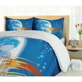 thumbnail image 4 of Ambesonne Fantasy Duvet Cover Sets, Planet Galaxy Cosmos, 2-King, Violet Blue Orange, 4 of 5