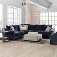 thumbnail image 2 of Furniture of America Argyl Contemporary Chenille Sectional with Chair in Navy, 2 of 7