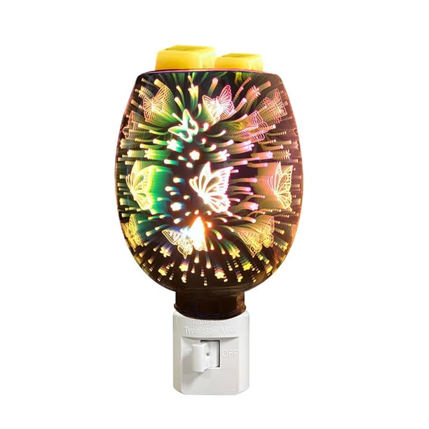 Moyic Mariposa Lámpara de efecto mariposa Luz de aromaterapia eléctrica Luz de pared creativa Lámpara de noche segura de luz de enchufe de vidrio Iluminación y accesorios No.1 Moyic HA027942-01