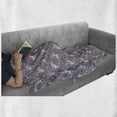thumbnail image 5 of Floral Soft Flannel Fleece Throw Blanket, Vintage Style Bindweed Flower Bells Natural and Scented Elements, Cozy Plush for Indoor and Outdoor Use, 60" x 80", Petrol Blue Mauve, by Ambesonne, 5 of 5