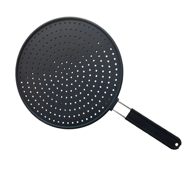 Écran Anti-Éclaboussures en Silicone 11.02 Pieds' Planche de Drainage Résistante à la Chaleur Ronde avec Poignée Plateau Alimentaire Couvercles pour Pot de Restaurant