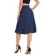 thumbnail image 2 of Women's Polka Dot A-Line Button Side Split Midi Knee Length Skirt Azul marino 2XL Azul marino 2XL Xishao ropa, 2 of 2